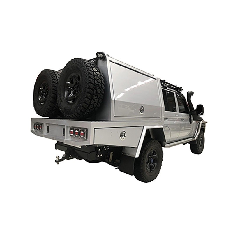 Aluminum custom ute tray with side box Standard and Customs Aluminium Powdercoat Dual Cab Tray