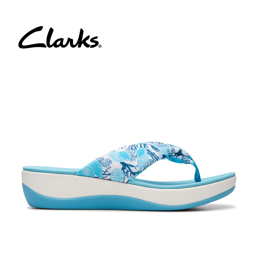 Clarks Womens Arla Glison 2 Flip Flop Light Blue Combination Shopee Malaysia