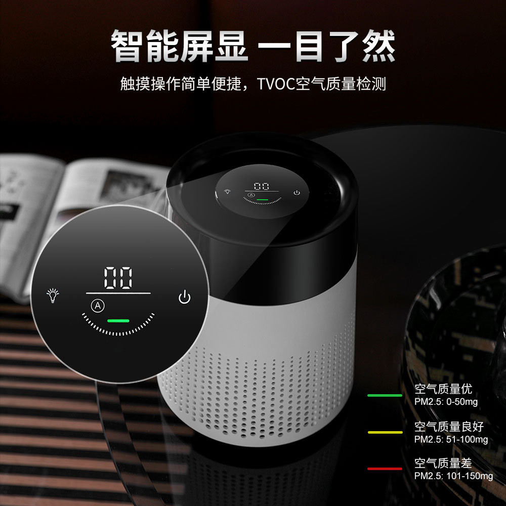 ST-⛵Intelligent Air Detection Air Purifier Home Office Desktop Small ...