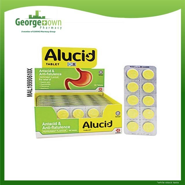 ALUCID ANTACID & ANTI-FLATULENCE TABLET 10S X 18 | Shopee Malaysia