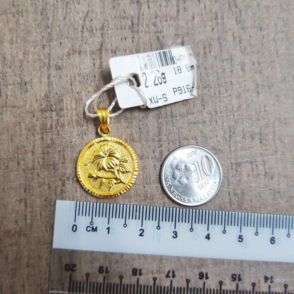 Emas916, Loket Bunga Raya Hollow Tebal 1.9cm Pd 1293 P398 | Shopee Malaysia