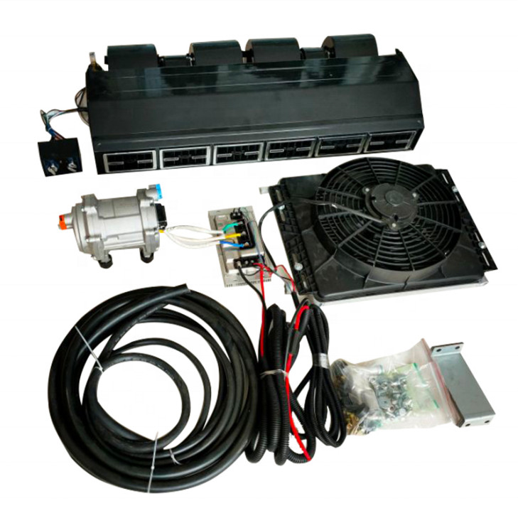 electric 12v 24v aire acondicionado air car ac kit air conditioning