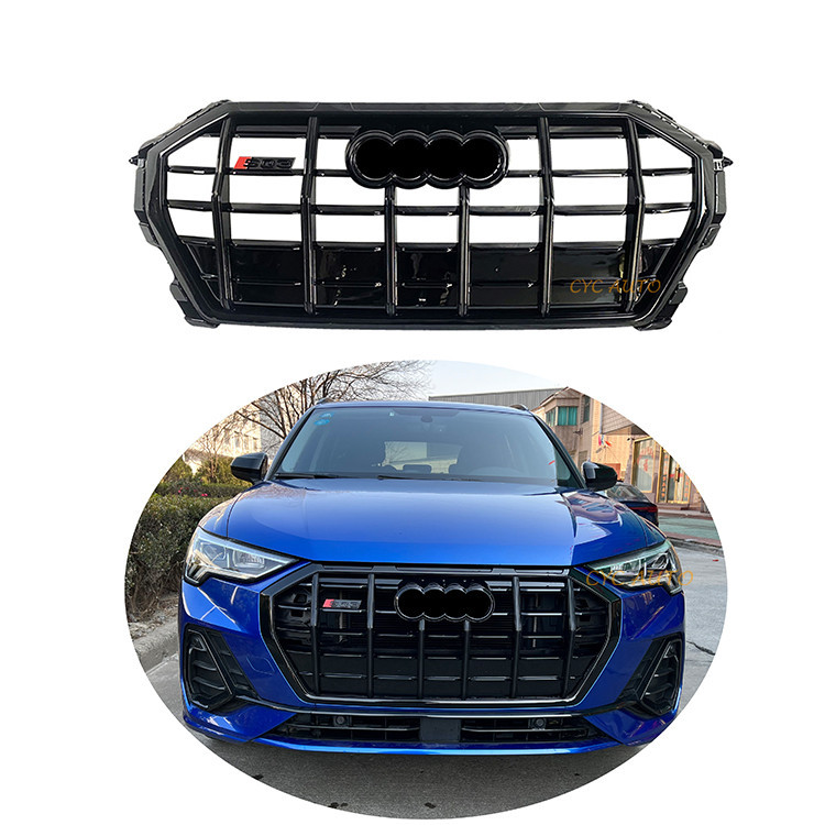 Gloss black ABS front bumper grille Facelift SQ3 look new style for ...