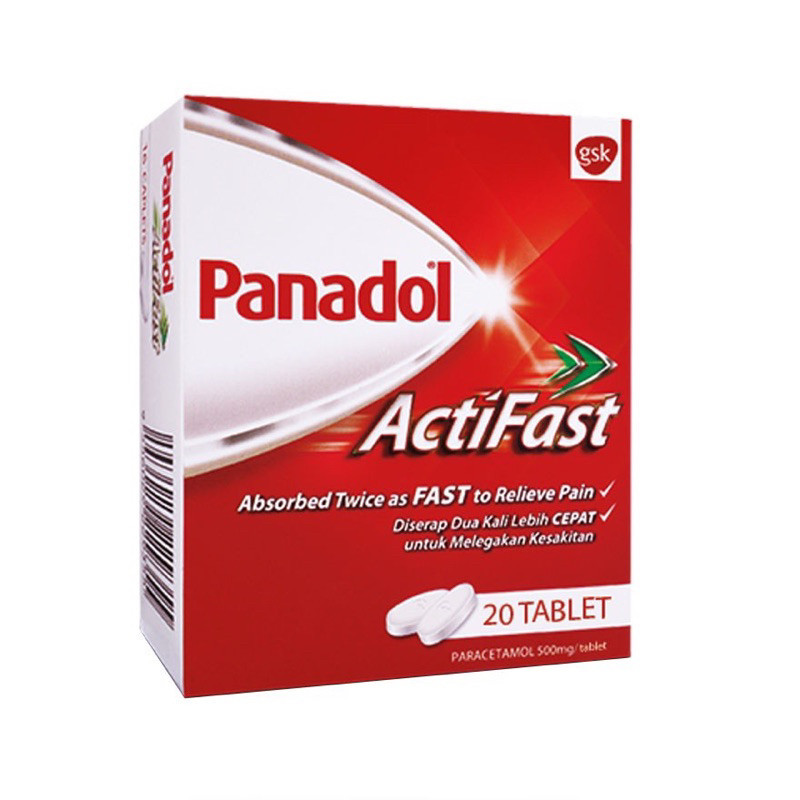 Panadol Actifast 20 Caplet (Paracetamol / Active Fast) | Shopee Malaysia