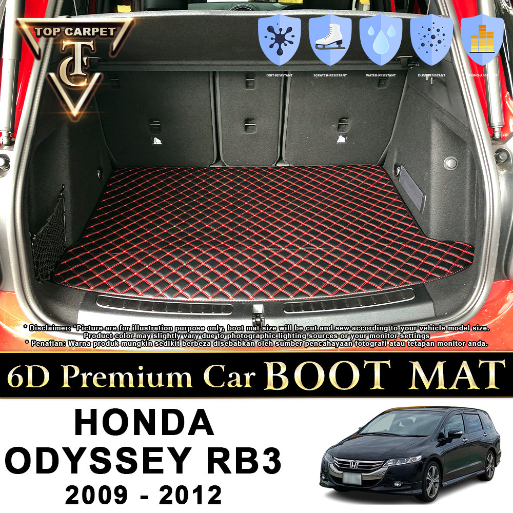HONDA ODYSSEY RB3 ( 2009 - 2012 ) Car Boot Mat PU Leather Cargo Mat ...