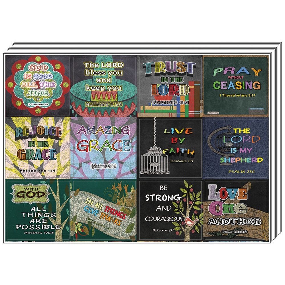 Colorful Bible Verse Stickers ( 5-Sheet) | Shopee Malaysia