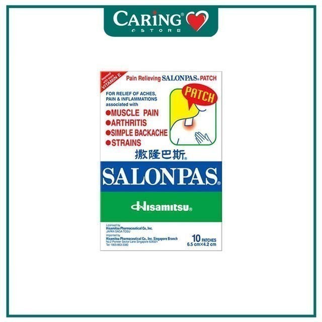 SALONPAS PLASTER 10S (CARING PHARMACY) | Shopee Malaysia