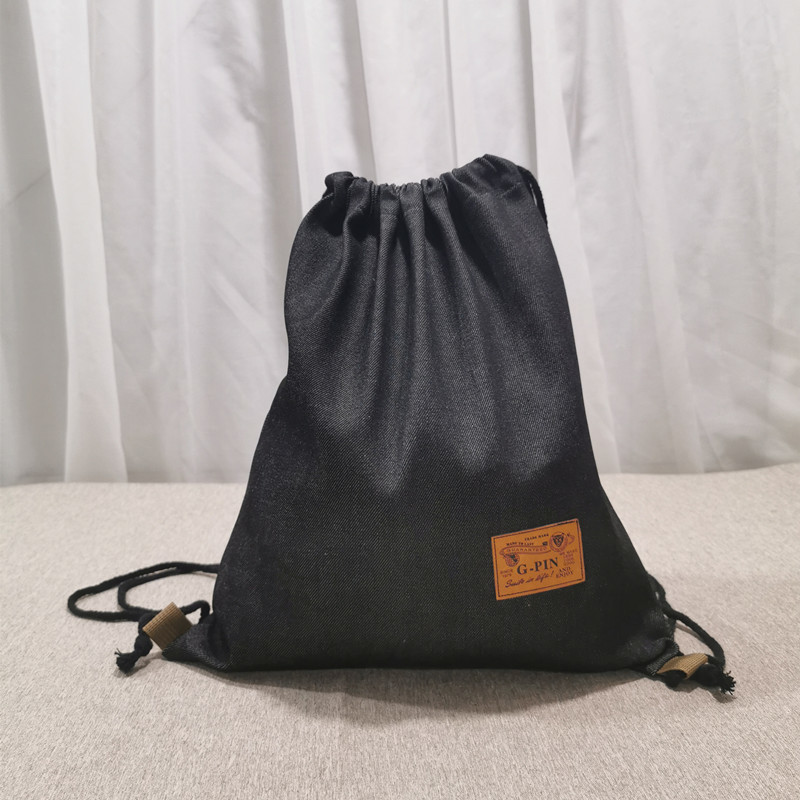 J K Solid Color Simple Blank Canvas Backpack Student Drawstring Backpack Drawstring Bag Canvas Bag GONP Shopee Malaysia