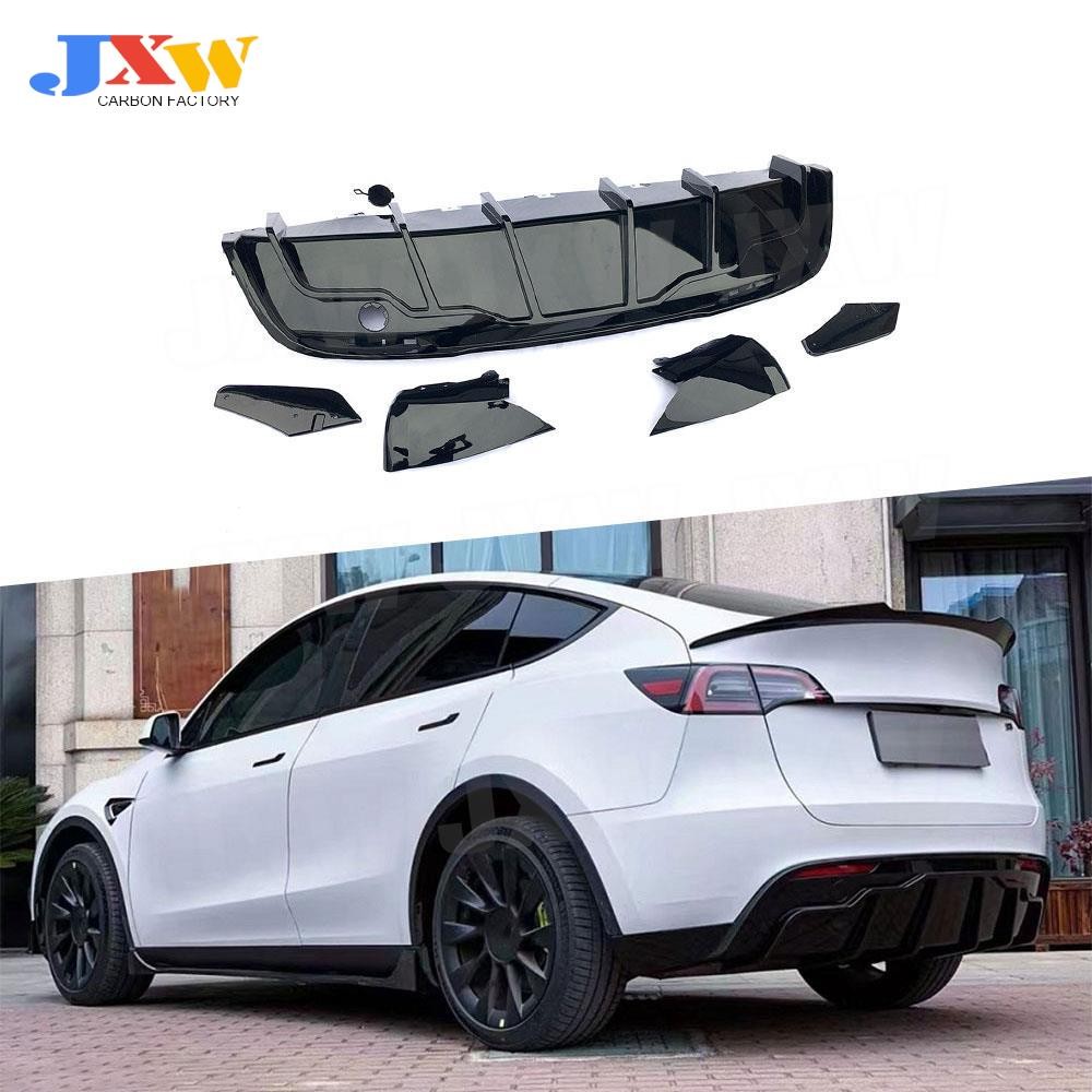 Carbon Fiber Car Rear Bumper Extension Lip Diffuser Spoiler Car Body