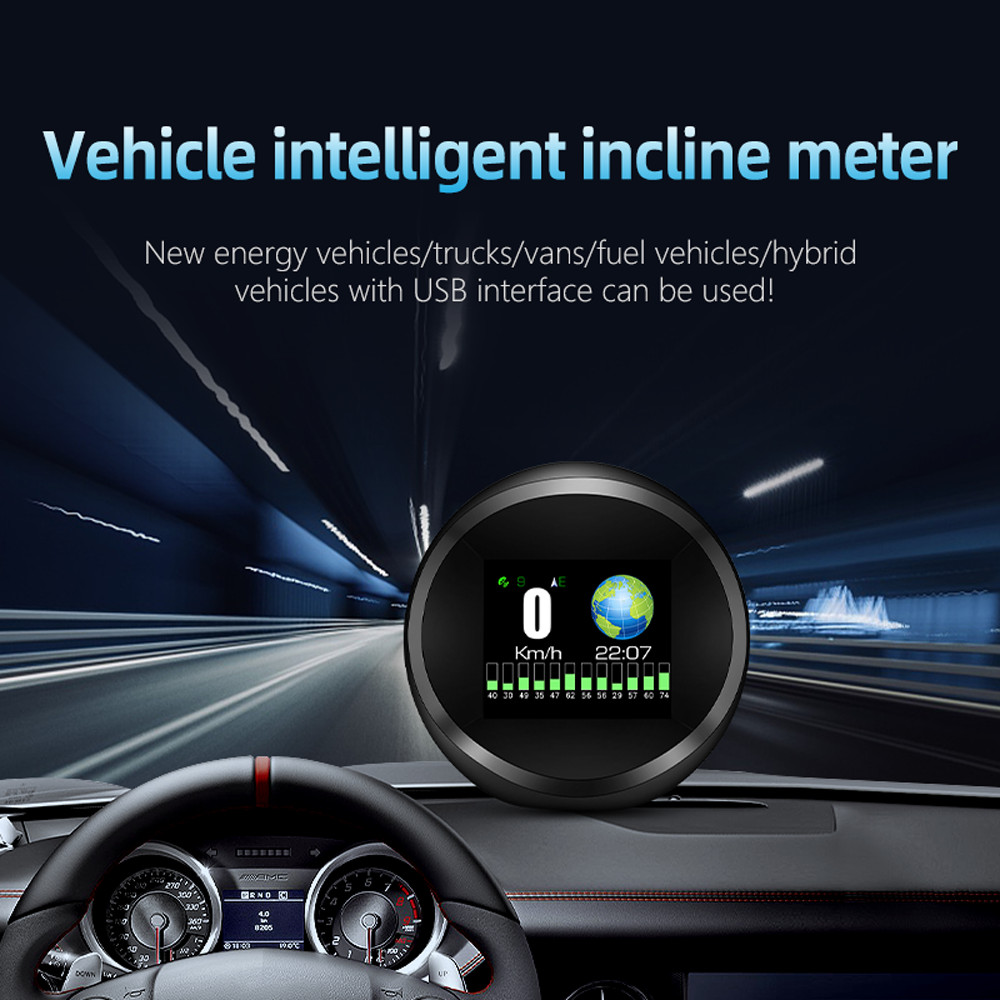 GPS HUD GP11 Car Slope Meter 4x4 HUD Smart Inclinometer Car Digital ...