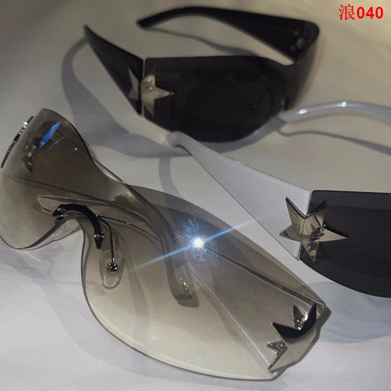 ™♂punk One Piece Sunglasses Goggle New Y2k Luxury Brand Sun Glasses Shades Eyewear Uv400 Silver