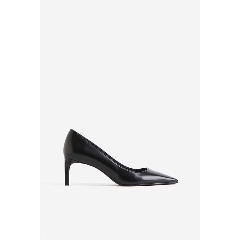 H M Court Shoes Black Dark Shopee Malaysia