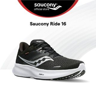 Saucony Ride 16 Wide Road Running Jogging Shoes Men s Black