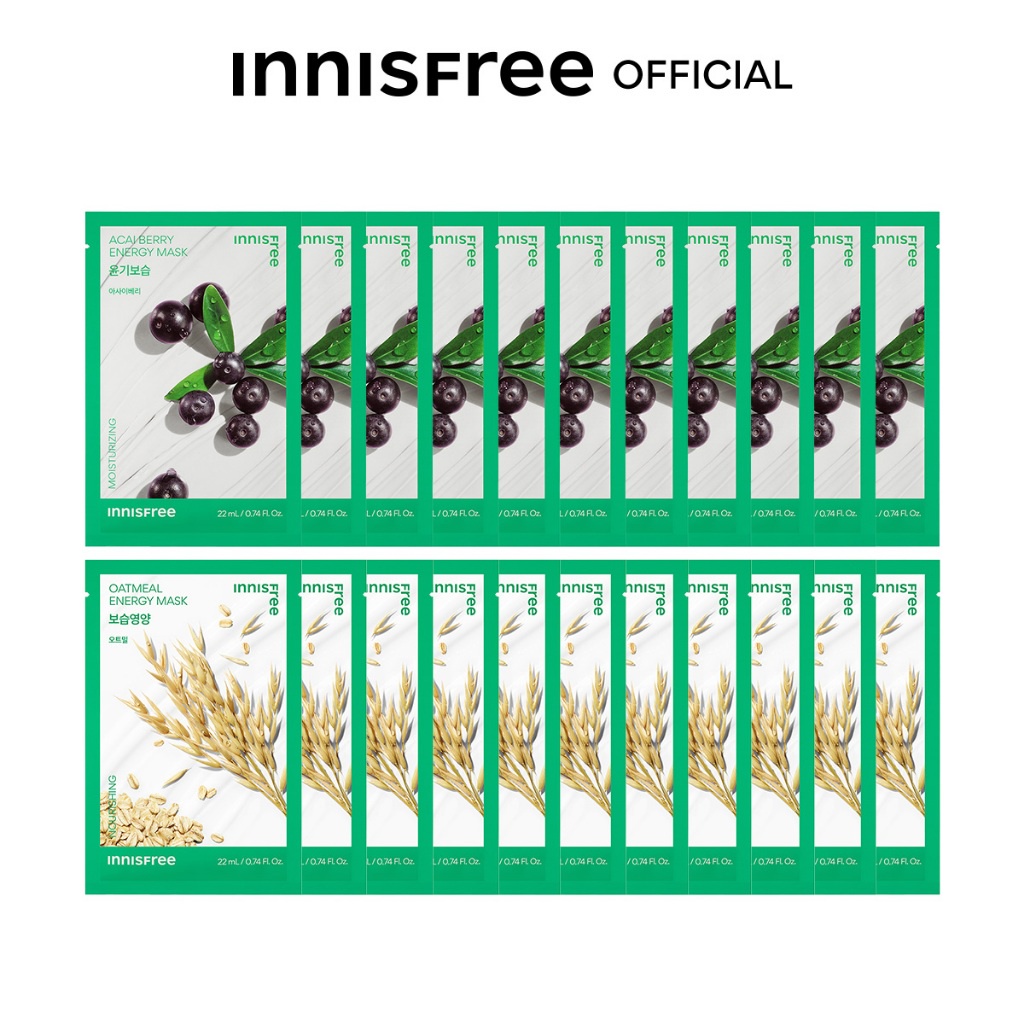 INNISFREE Moisturising + Nourishing Energy Mask Set Shopee Malaysia