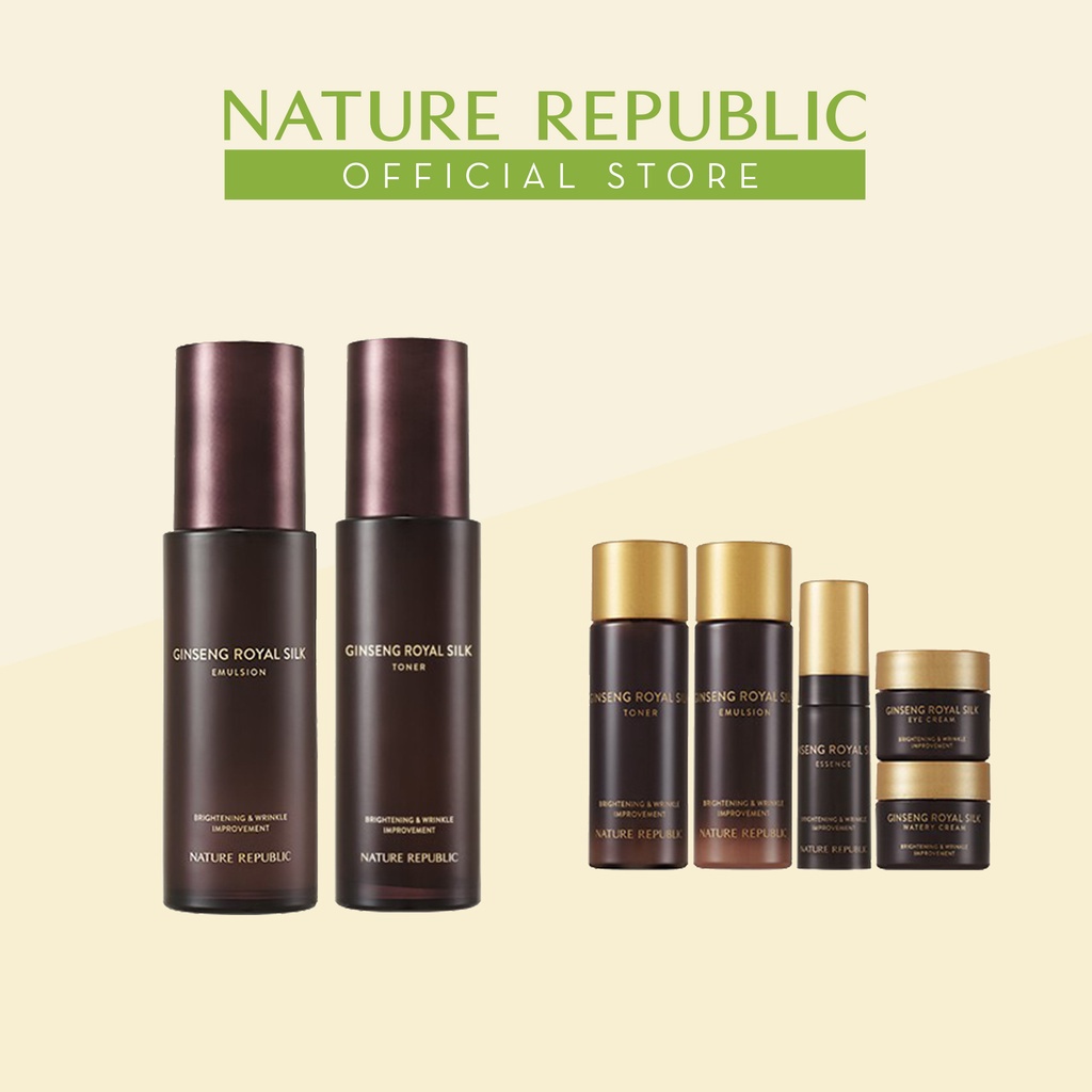 Nature Republic] Ginseng Royal Silk Toner&Emulsion+Trial Kit