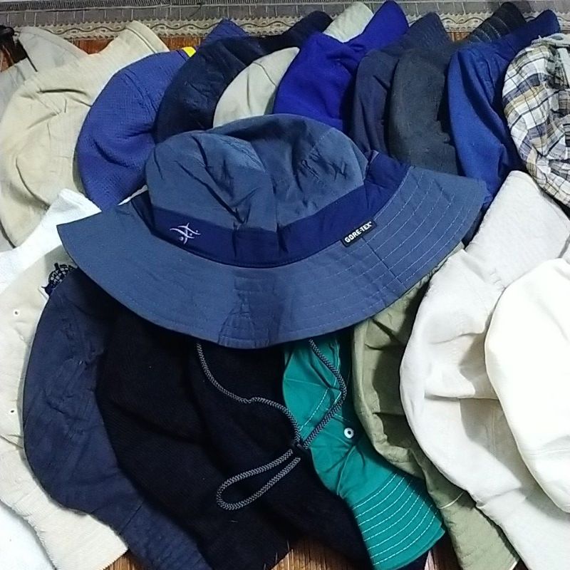 TOPI - BUNDLE TOPI BULAT/BUCKET HAT/BEACH HAT BRANDED | Shopee Malaysia