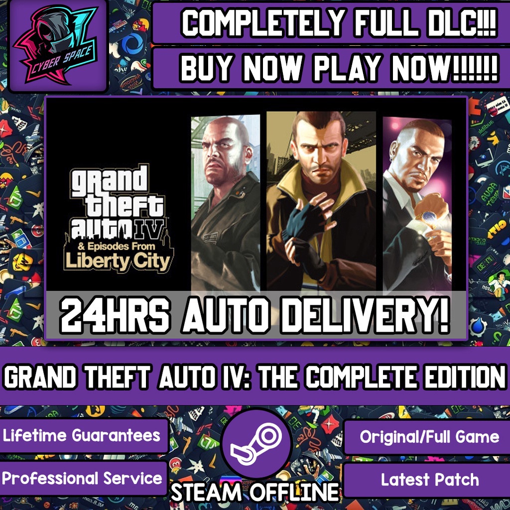 Grand Theft Auto IV: The Complete Edition [Auto Delivery] [Steam Offline]  [Full DLC] Cyber Space PC Game GTA 4 | Shopee Malaysia