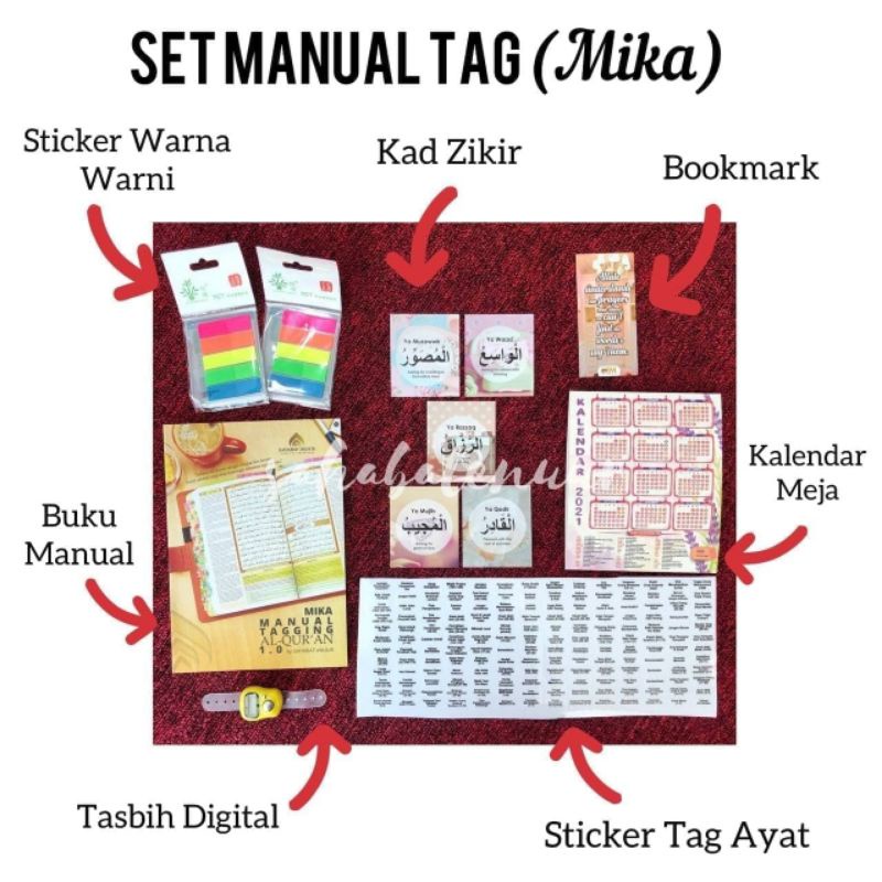 STICKER TAGGING AL QURAN WARNA WARNI / SESUAI UNTUK SEMUA ALQURAN / DIY