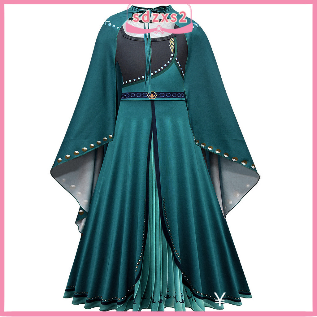 Frozen 2 Cosplay Anna Princess Dress for Kids Girls Clothes