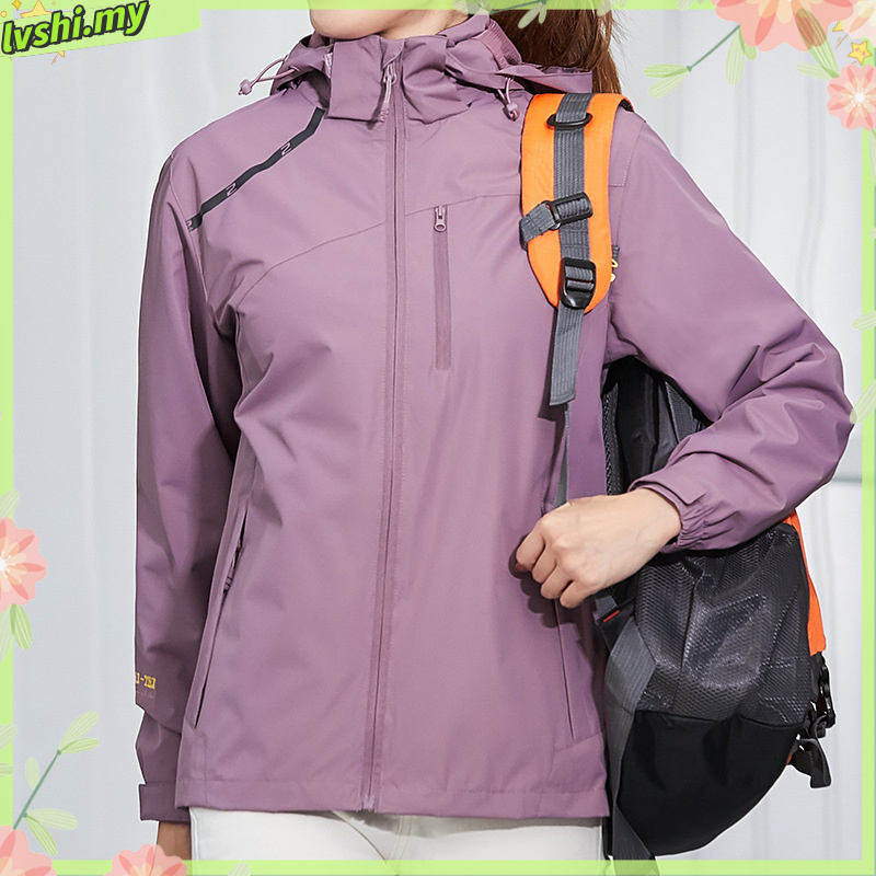 Womens Outdoor Jacket Waterproof High Quality Windbreaker Hooded Zipper