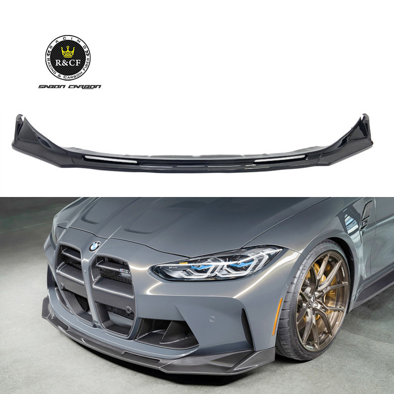 2022 M3 G80 M4 G82 G83 Front Bumper Spoiler Lip V style Carbon Fiber ...