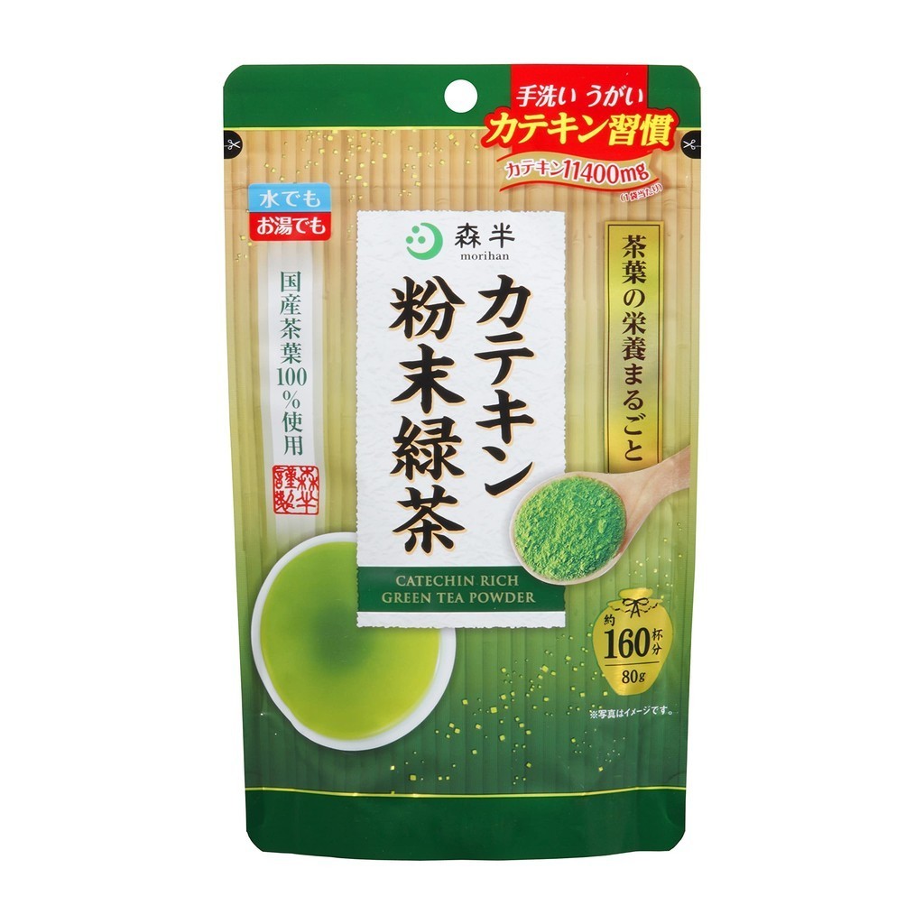 【Direct from Japan】 Morihan catechin powder green tea 80g x 2 pieces