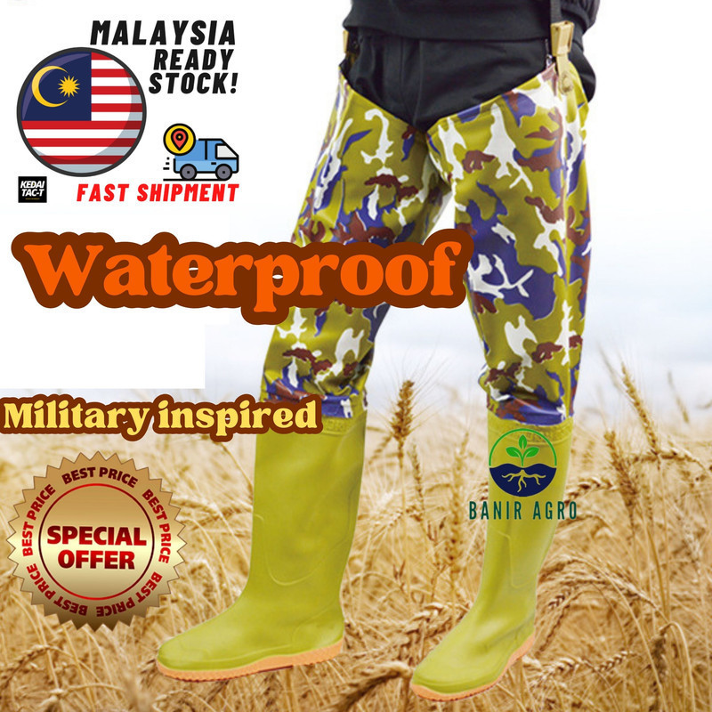 Kasut Panjang Sawah Padi Tebal Berkualiti Tinggi Wader Pants Kasut ...