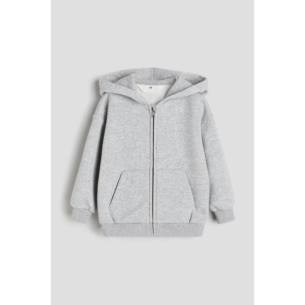 H&m Grey Marl Zip Up Hoodie H&M Zip-through Hoodie (Kids