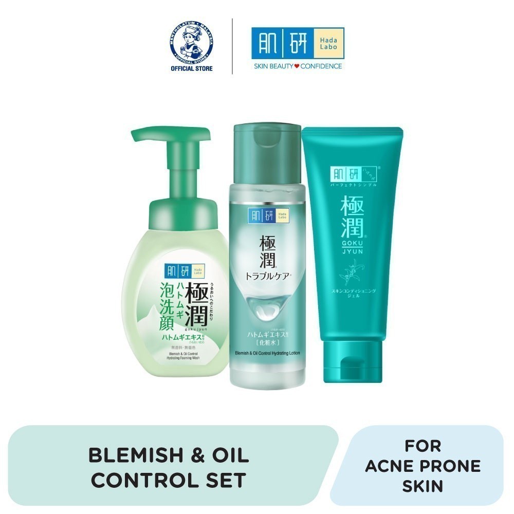Hada Labo Blemish & Oil Control Set For Blemish/Acne Prone Skin
