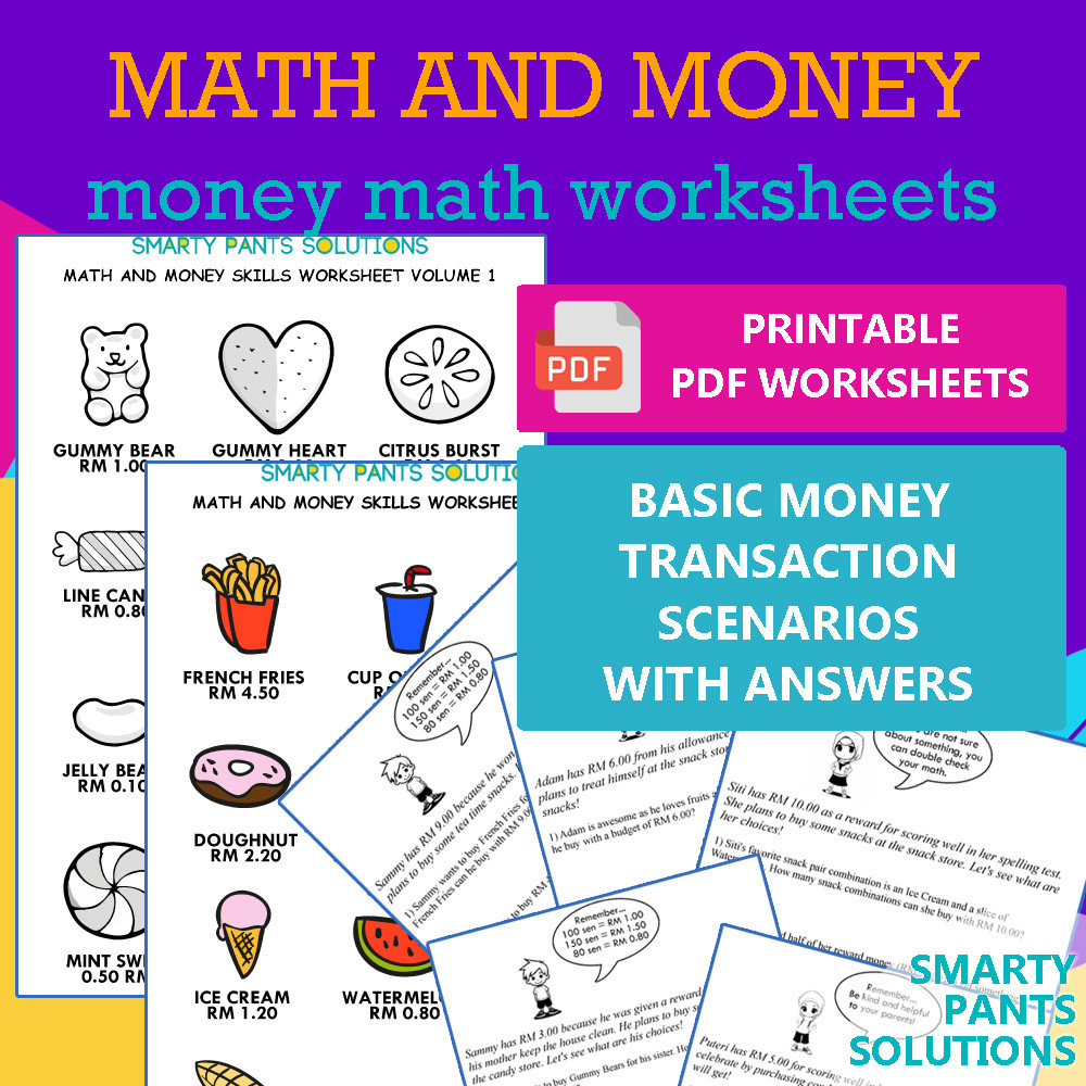 🏅 Math & Money Math Worksheets Questions Printable PDF Learn Learning ...