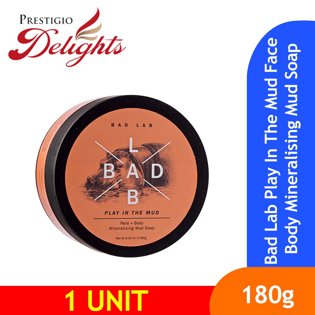 Bad Lab Play In The Mud Face Body Mineralising Mud Soap 180g Shopee
