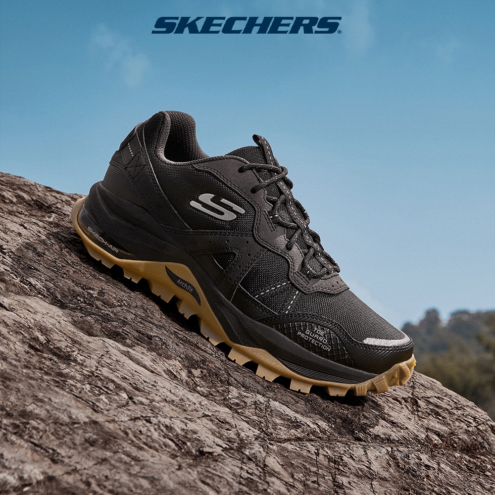 Skechers Men Good Year Outdoor Arch Fit Trail Air Shoes - 237550-BLK ...