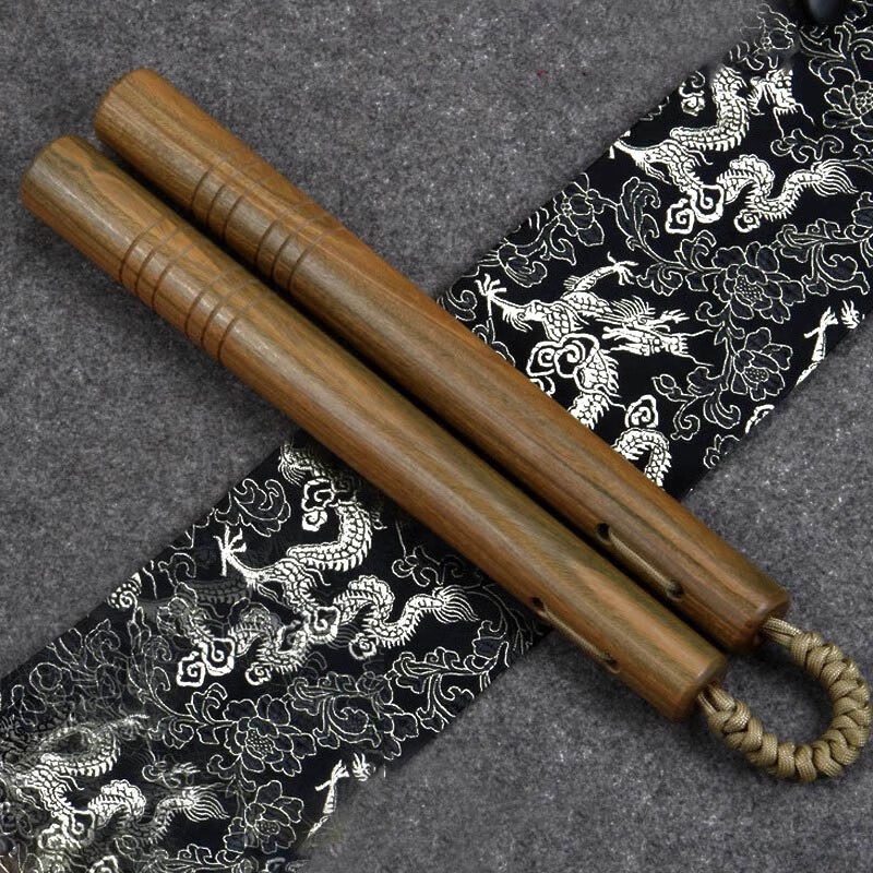 Shuangyilong Rosewood Blackwood Nunchaku Wooden Solid Wood Nunchucks