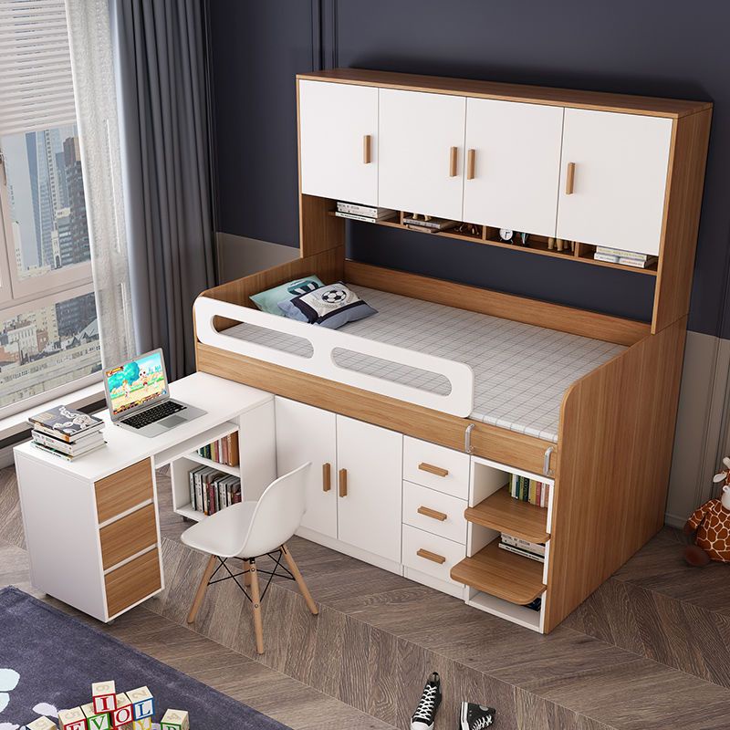 Multifunctional Children's Bed Bed Table Telescopic Wardrobe Small