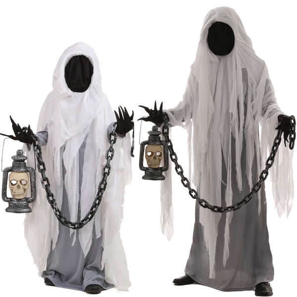 Halloween Skeleton Ghost Clothes Children Horror COS Dress Up Costume ...