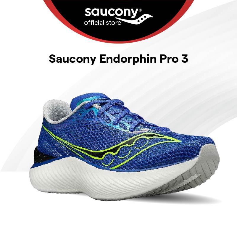 Saucony Endorphin Pro 3 Road Running Race Shoes Men s SUPERBLUE SLIME S20755 33 Shopee Malaysia