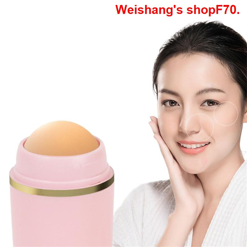 ☁ 2/1pcs Face Oil Absorbing Roller Natural Volcanic Stone Massage Body ...