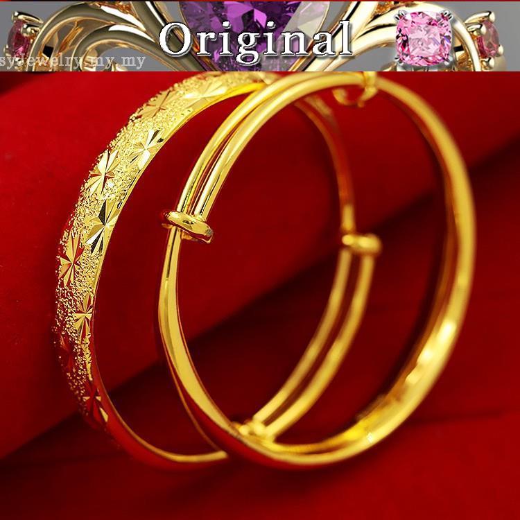 Douyin's same female model sand 916 gold thickened pushpull bracelet aggravated snake belly