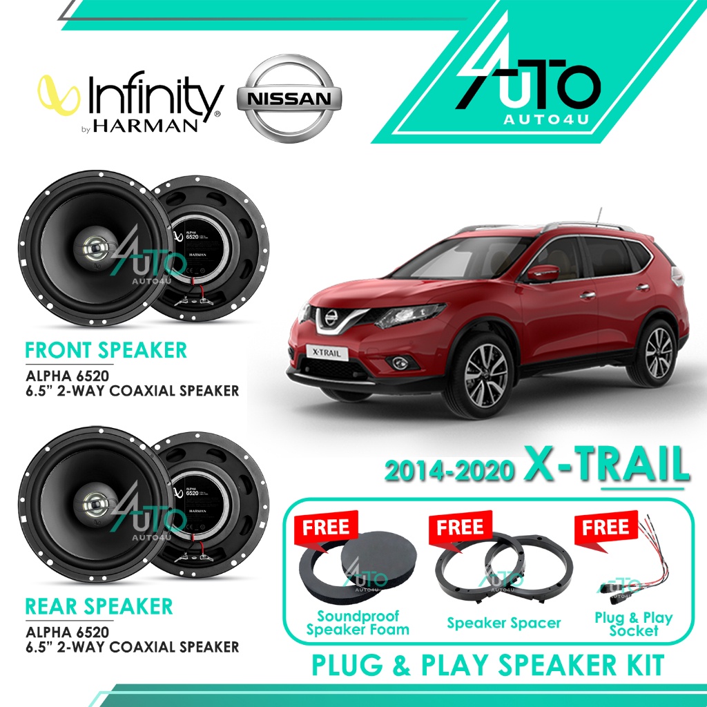 Infinity Speaker Nissan X-Trail T32 2014 Plug & Play Car Speaker PNP ...