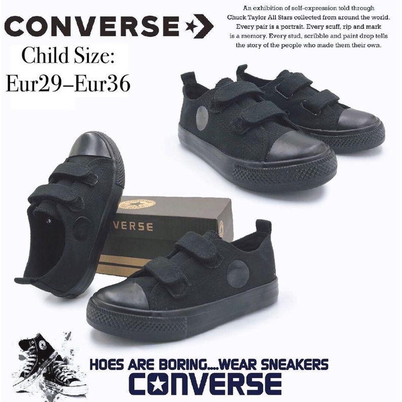 Quality Affordable Converse Kids Black School Uniform Shoes Kasut Sekolah Kanak Budak Converse Shopee Malaysia