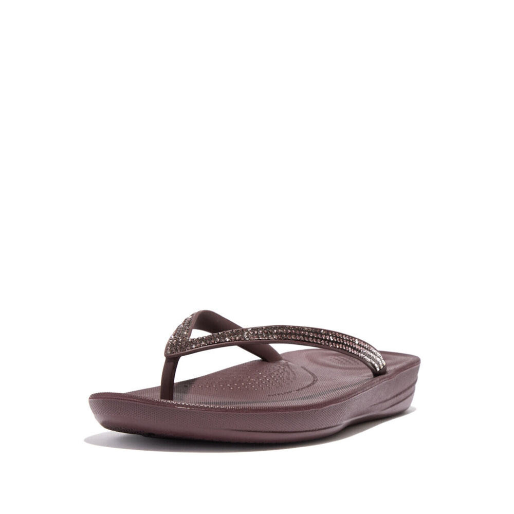FitFlop Iqushion Sparkle Ombre Flip Flops Sandals - Deep Teal/Mint Blue