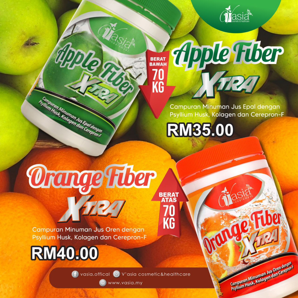 🍀V'Asia Apple Fiber XTRA & Orange Fiber Xtra 400g Shopee Malaysia