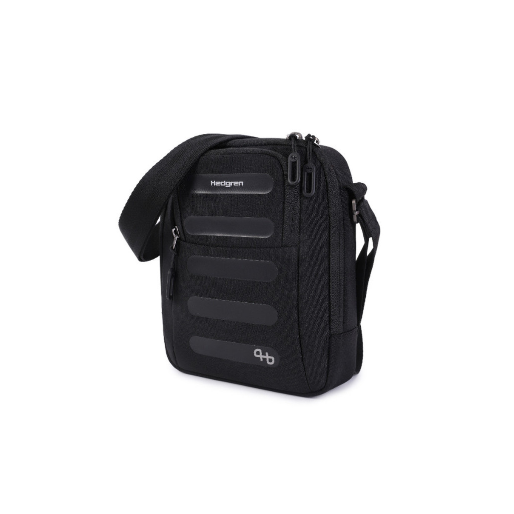 Sac Bandoulière Hedgren Relax Vertical Crossover RFID - Gris-Vert - Anti-vol NFC - Polyester - Femme