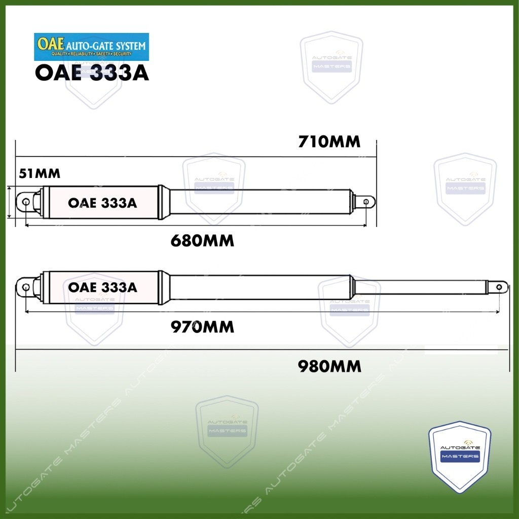 OAE 333A Swing folding arm autogate system ( MOTOR ONLY WITH / WITHOUT ...