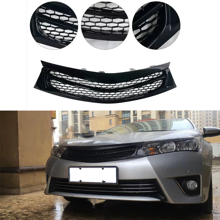 thumbnail interactive-video image 1 of Black Front Bumper Lip Spoiler For Toyota Corolla 2014-2016 Base Model – 3-Piece Poly Urethane Kit 1 of 4