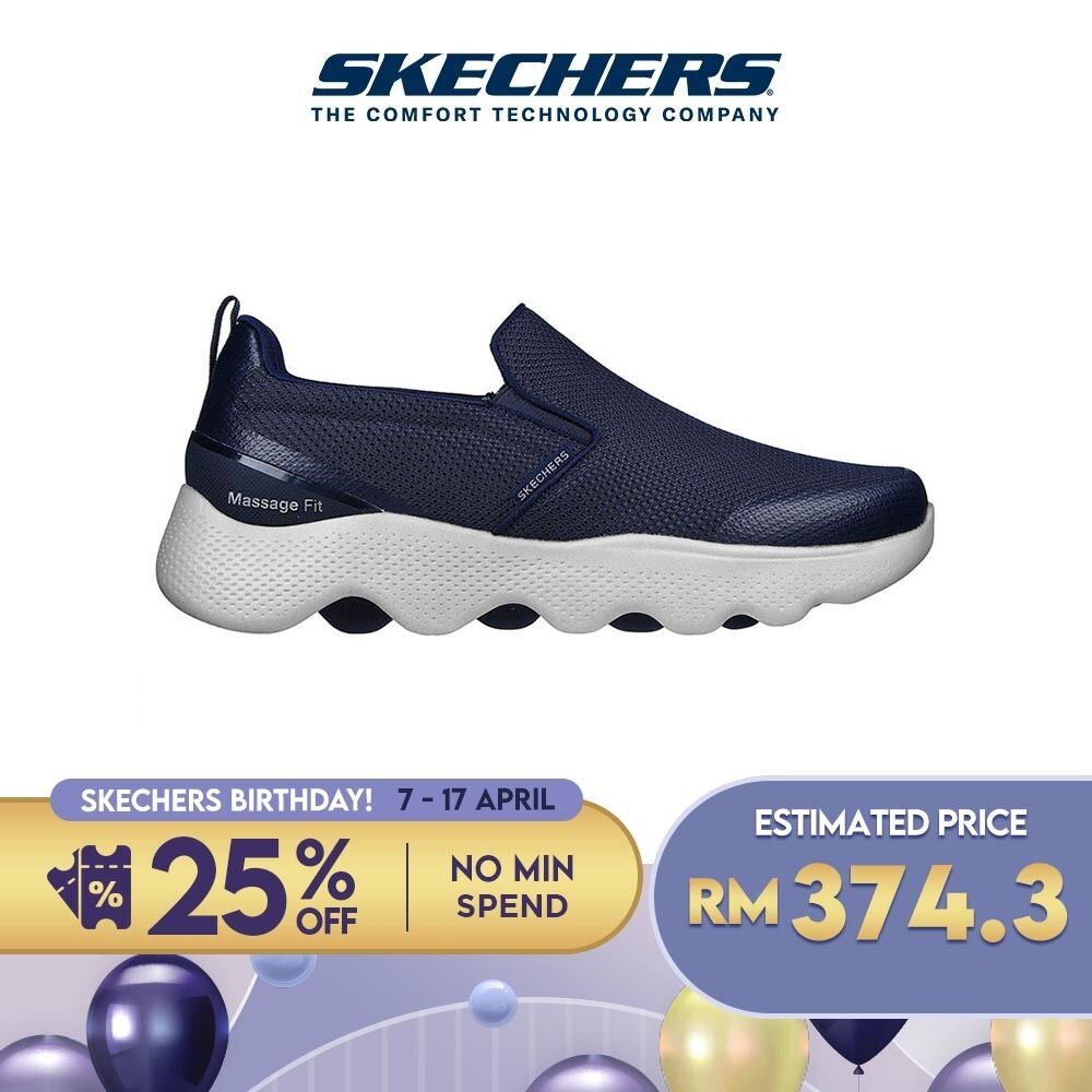 Skechers Men GOwalk Massage Fit Ripple Shoes - 216408-NVY | Shopee Malaysia