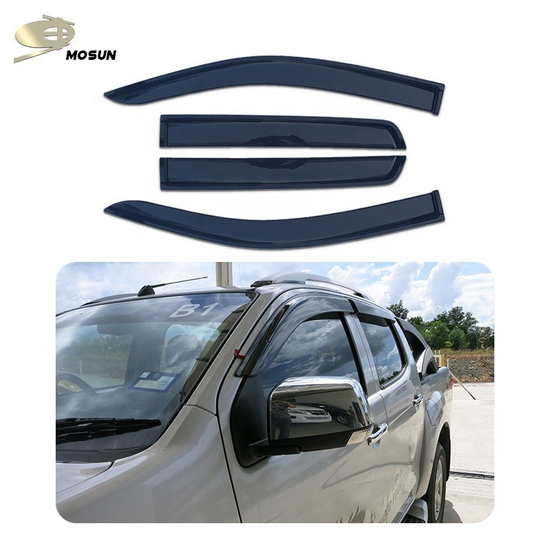 Dark Smoke In-Channel Window Visors For 2004-2006 Toyota Tundra Double/Crew Cab – 4 Piece Set