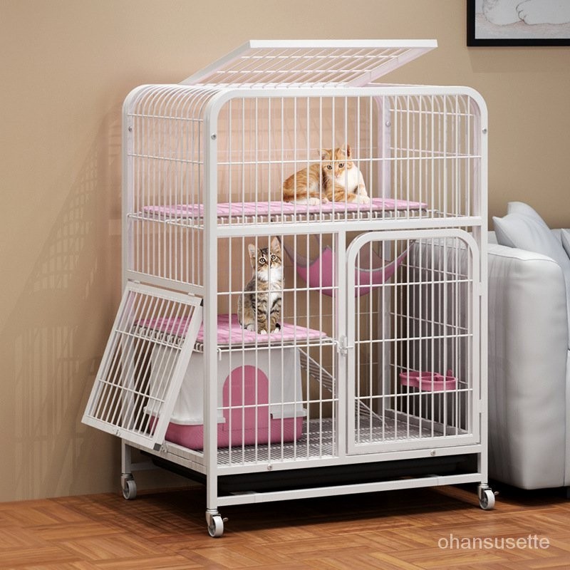 Hy 6 Cat Cage Cat Villa Home Indoor With Toilet Integrated Free Space