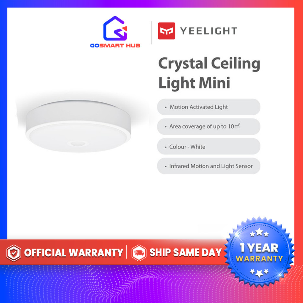 Yeelight LED Crystal Ceiling Light Mini | Sensor Motion Mi Induction ...