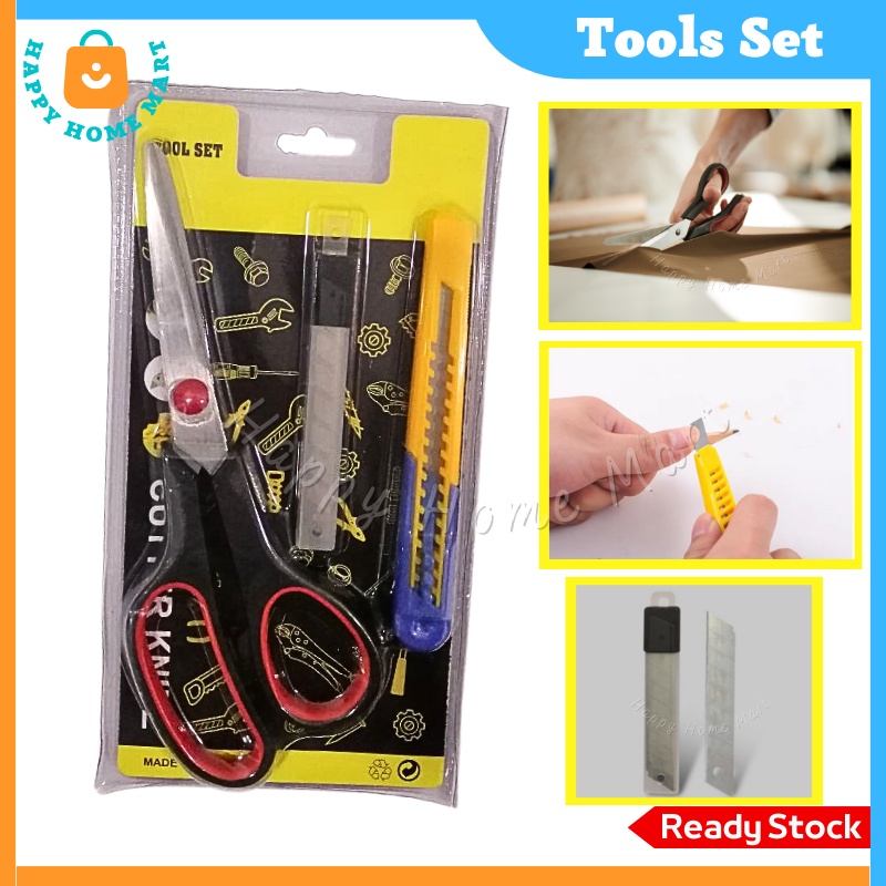 HHM 3 in 1 Hardware Tools Set | Office / Factory / Home / Stationery ...